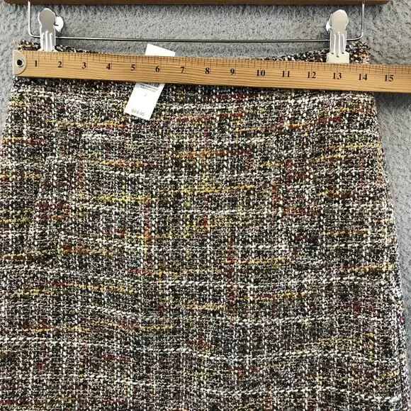 New Loft Tweed Pocket Skirt Plaid‎ Mini size 2 - Picture 4 of 12
